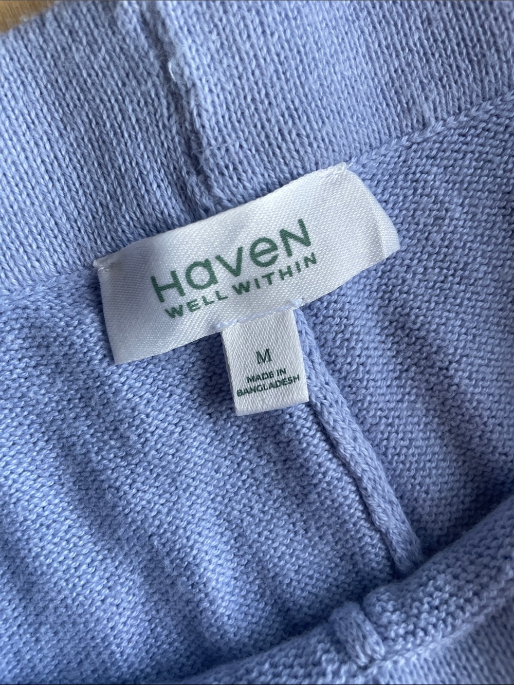 Haven Well Within Cotton Cashmere Light Blue Knit Wide-Leg Pants - Picture 6 of 8